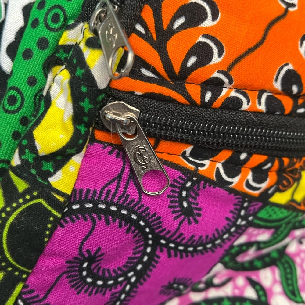 Vibrant Multicolor Floral Patchwork Backpack - Qu… - image 3